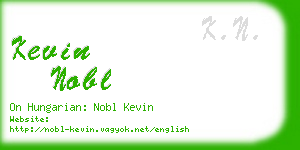 kevin nobl business card